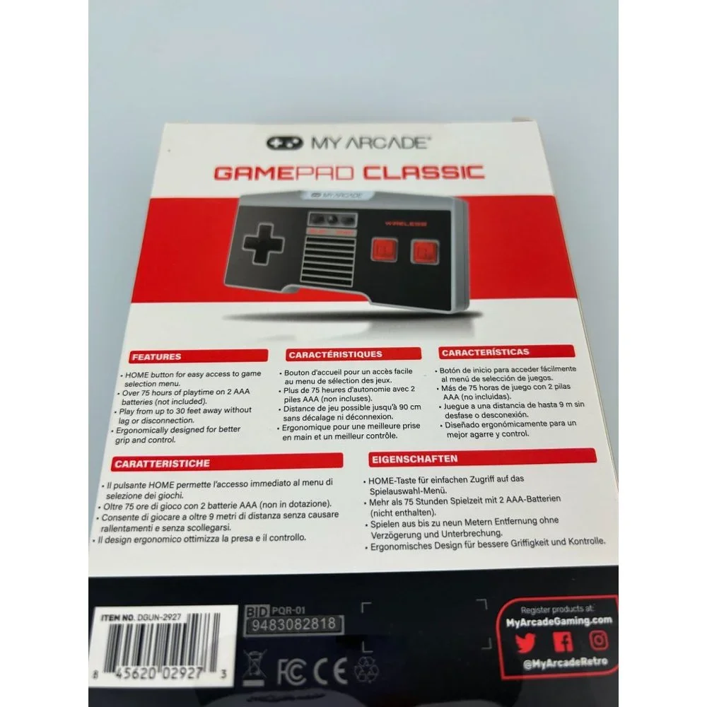 MyArcade Gamepad Classic Wireless Controller NES Classic Wii Wii U Compatible